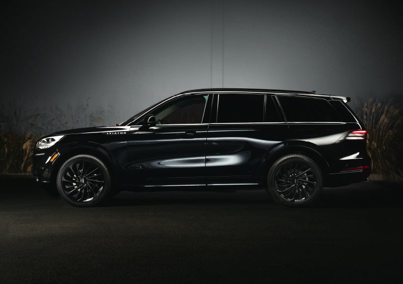 A 2024 Lincoln Aviator® SUV is shown in the Infinite Black exterior color | Lexington Park Ford Lincoln in California MD