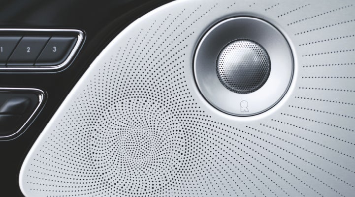 A stylish speaker cover of a 2024 Lincoln Aviator® SUV is shown | Lexington Park Ford Lincoln in California MD