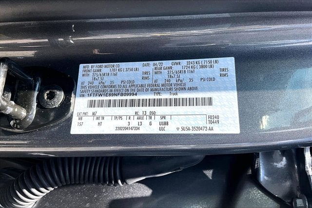 2022 Ford F-150 4WD