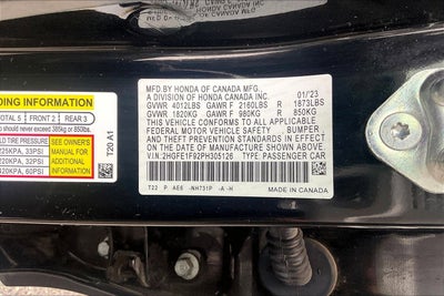 2023 Honda Civic Sedan Touring