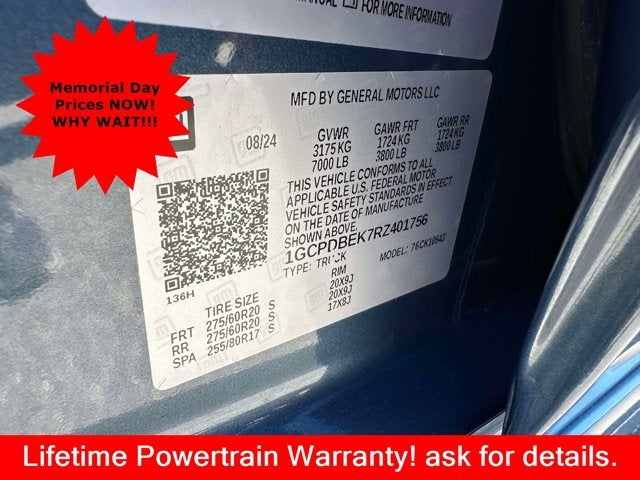 2024 Chevrolet Silverado 1500 4WD Crew Cab Short Bed Custom