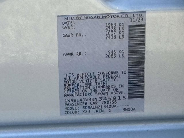 2024 Nissan Altima 2.5 SV