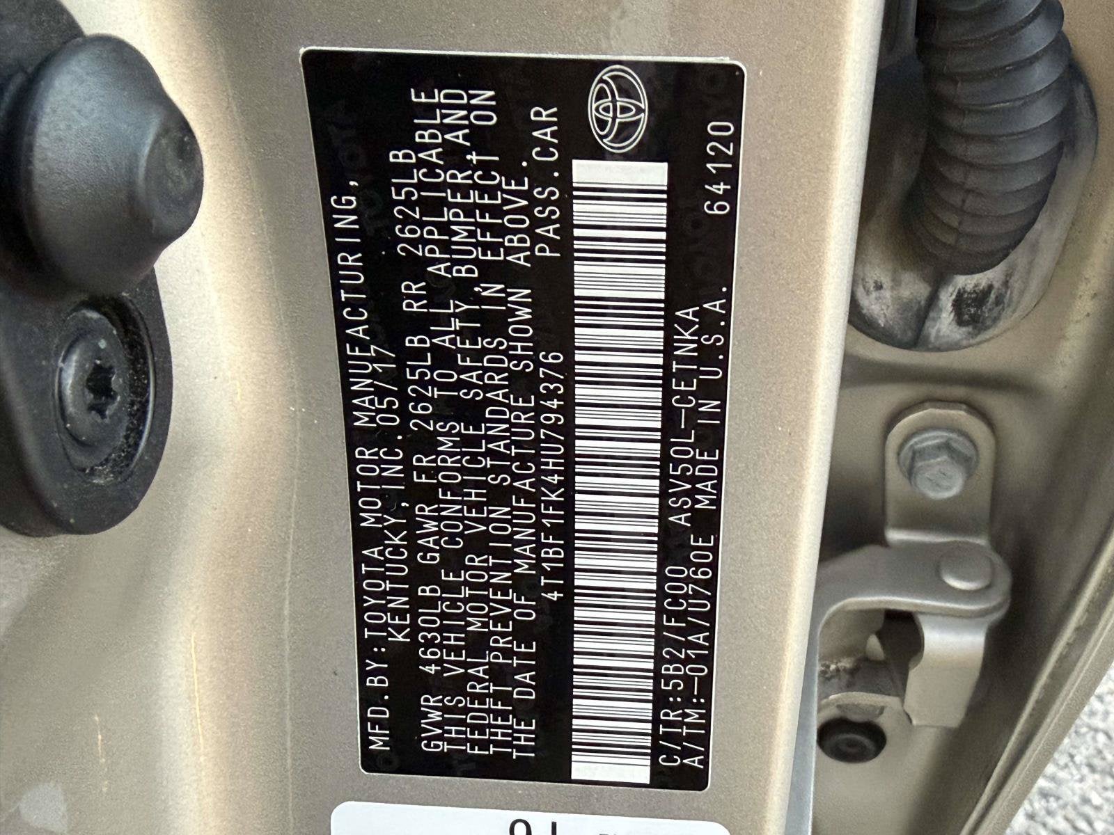 2017 Toyota Camry Base