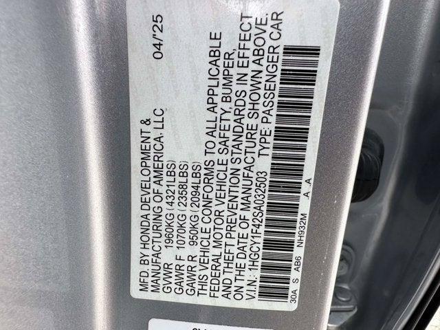 2025 Honda Accord Sedan SE