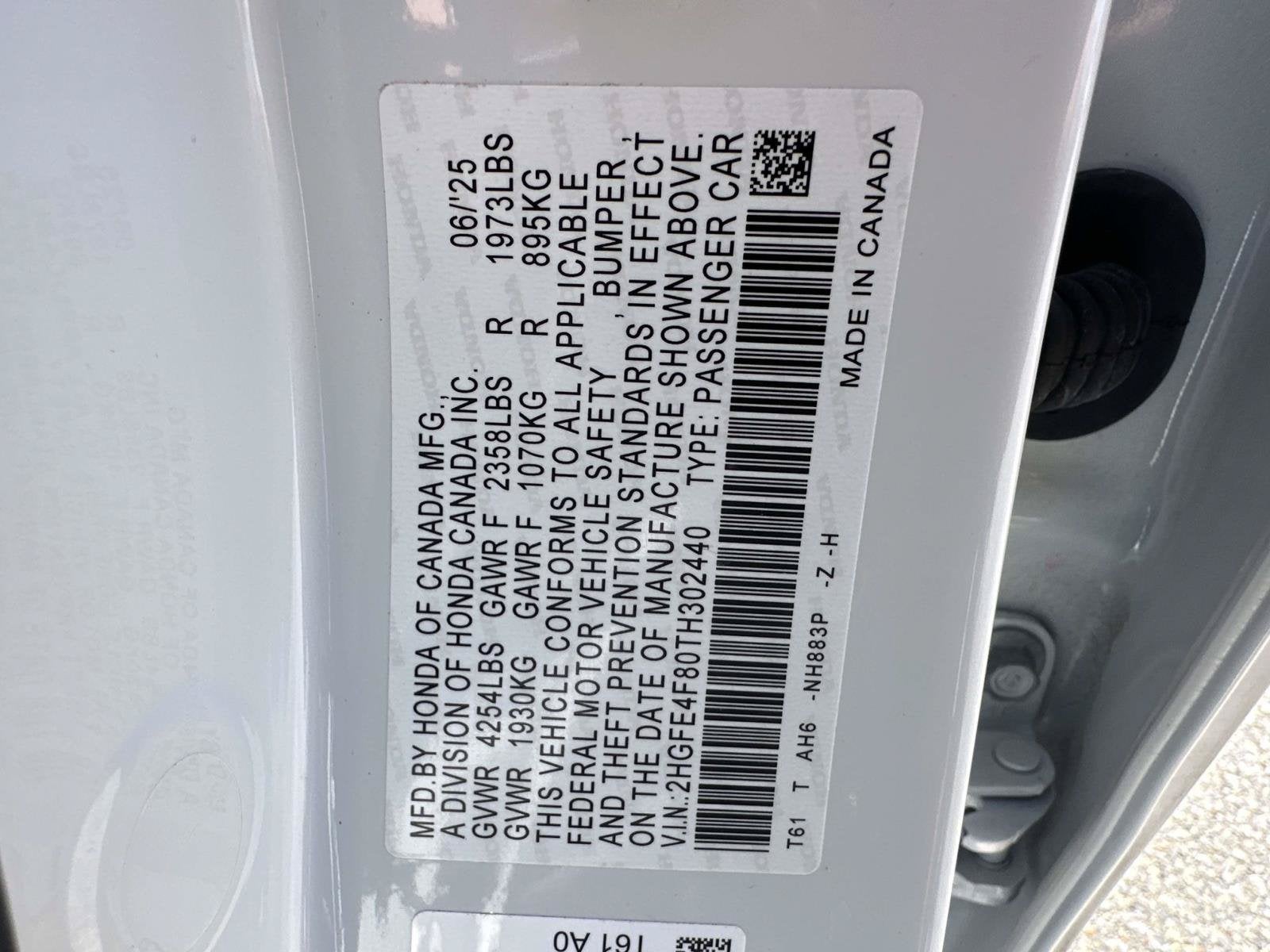 2026 Honda Civic Sedan Hybrid Sport
