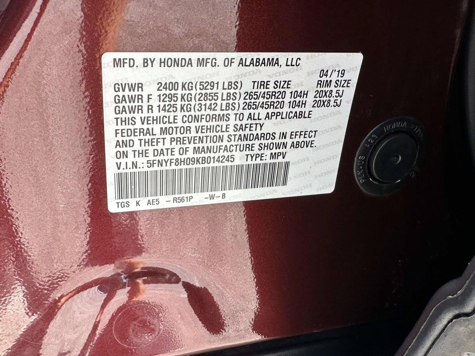 2019 Honda Passport Elite