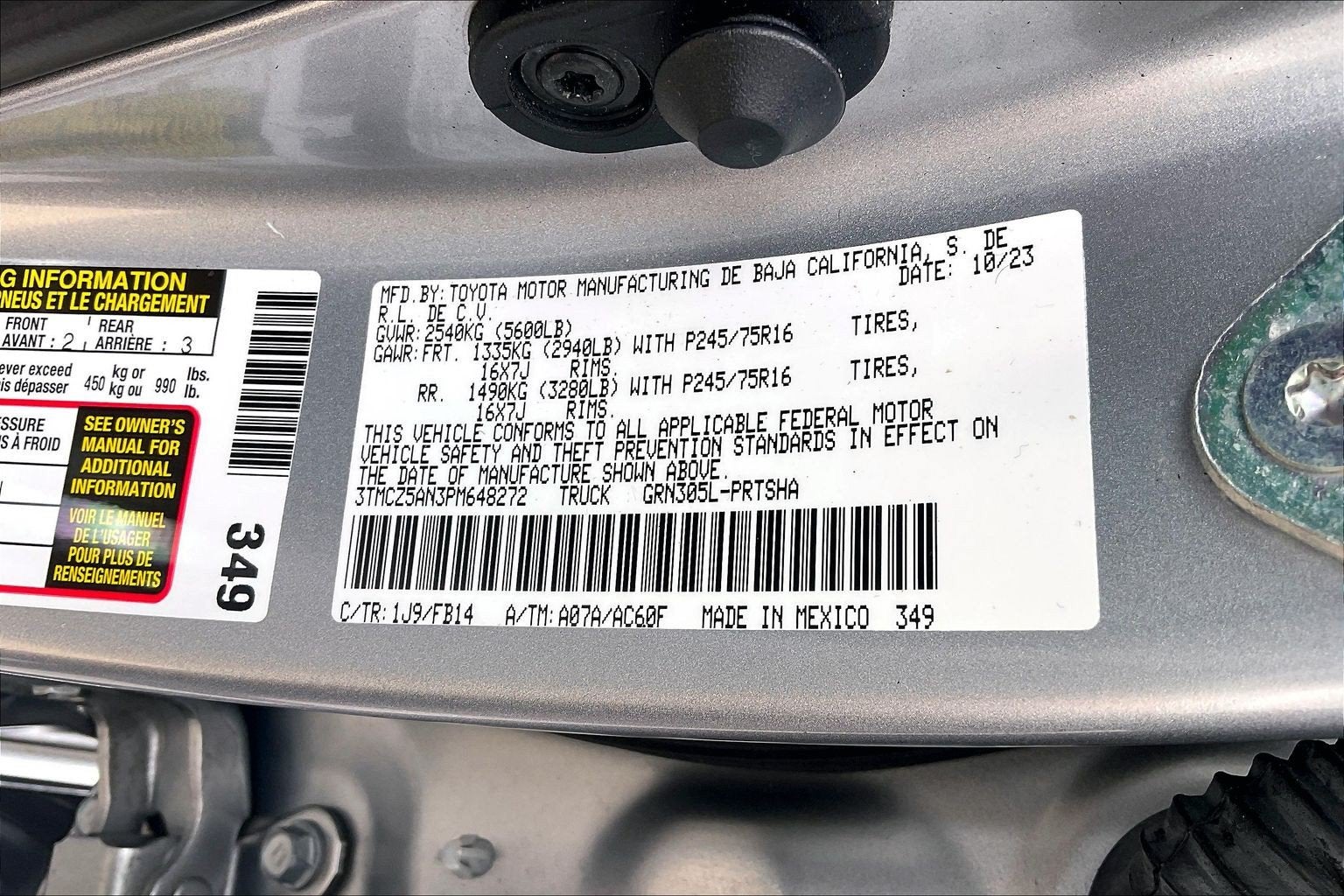2023 Toyota Tacoma SR