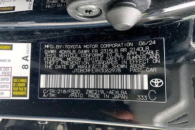 2024 Toyota COROLLA HYBRID Hybrid LE