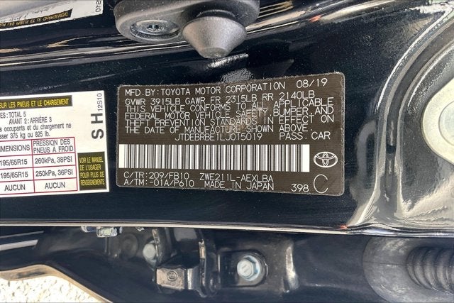 2020 Toyota COROLLA HYBRID Hybrid LE