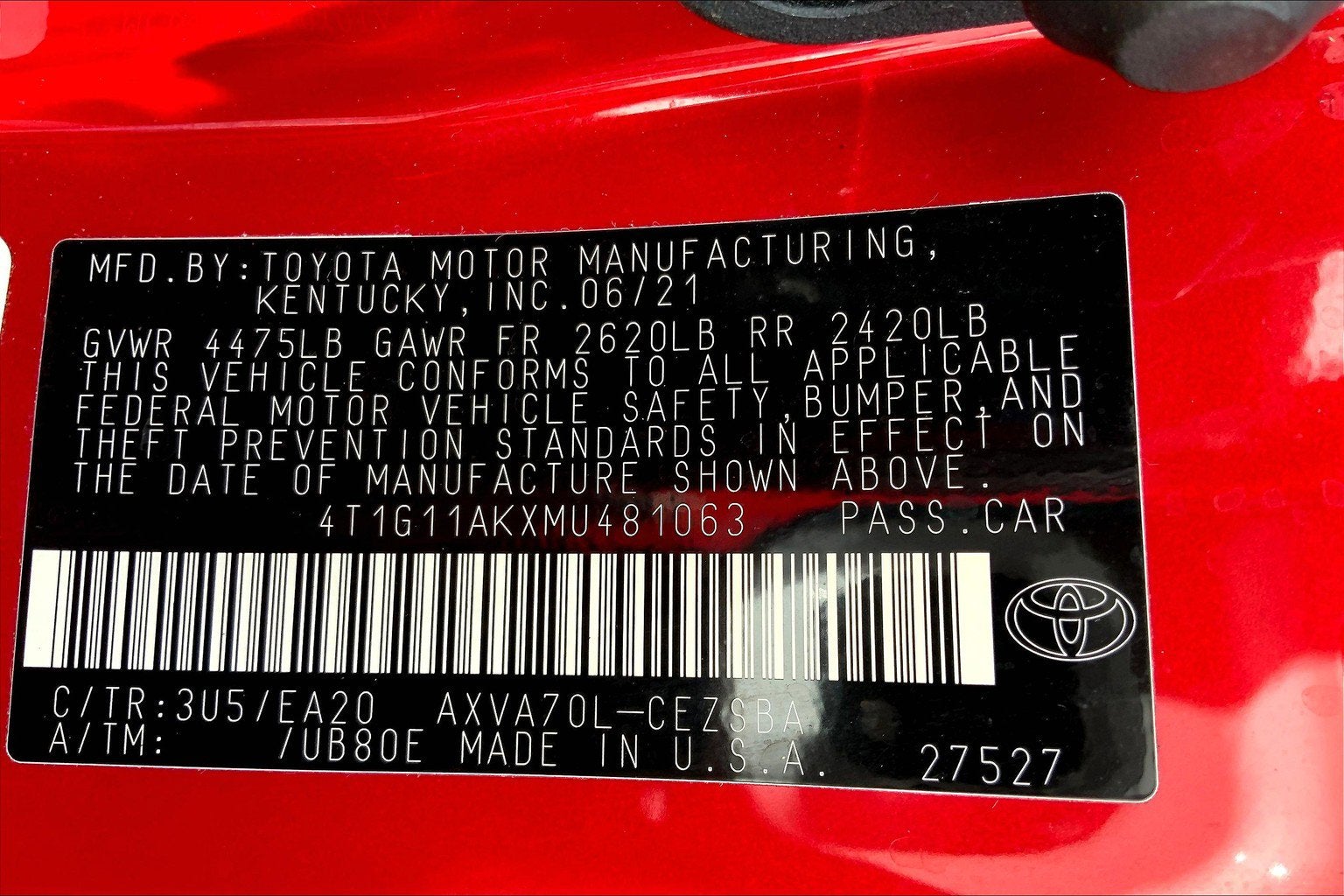 2021 Toyota Camry SE