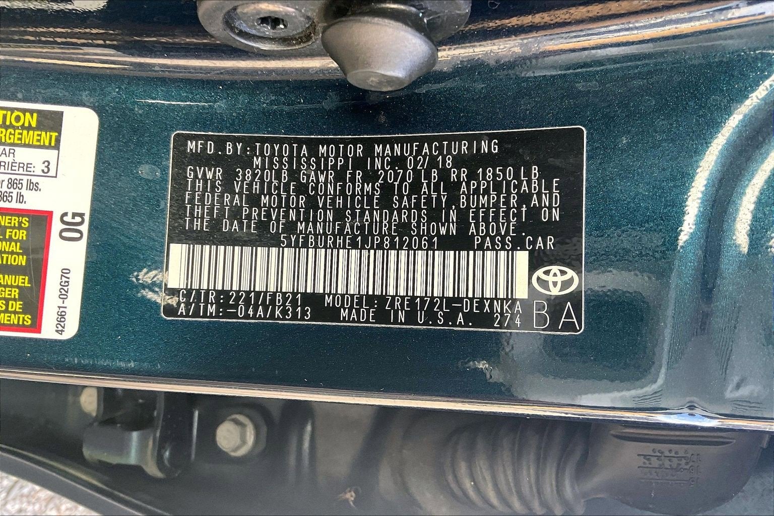 2018 Toyota Corolla LE