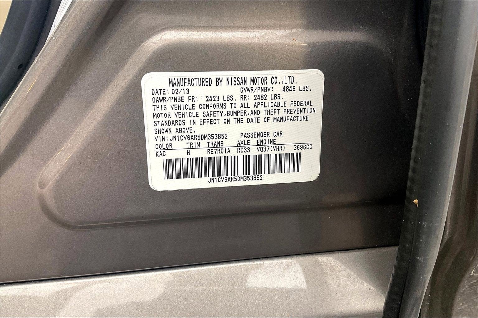 2013 INFINITI G37 Sedan x