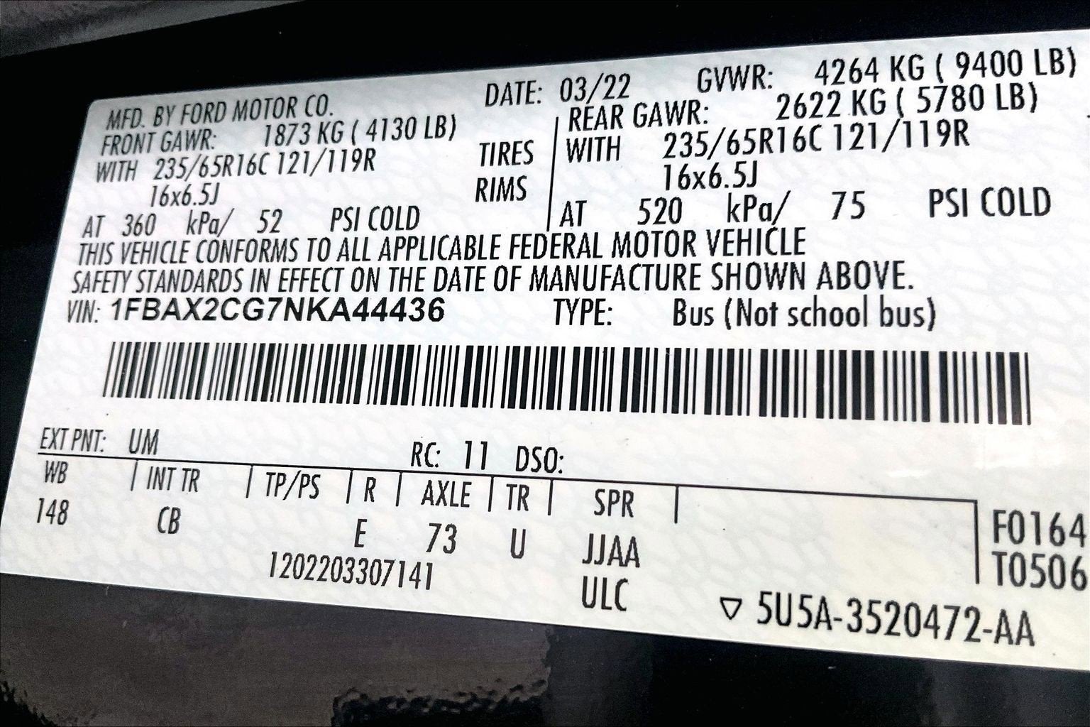 2022 Ford Transit Passenger Wagon XLT