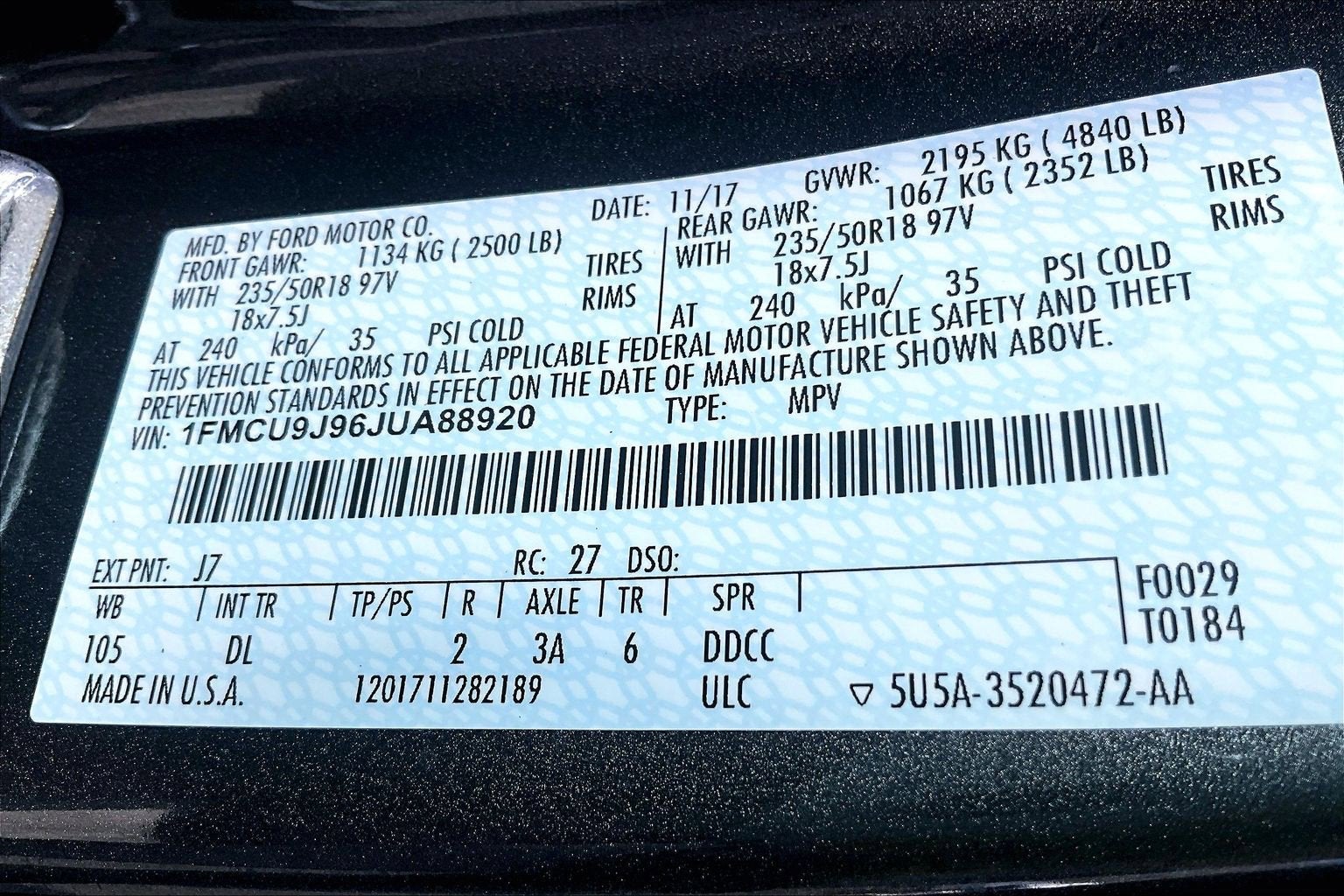 2018 Ford Escape Titanium