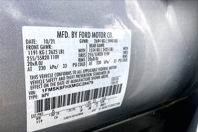 2021 Ford Explorer Limited PANO ROOF