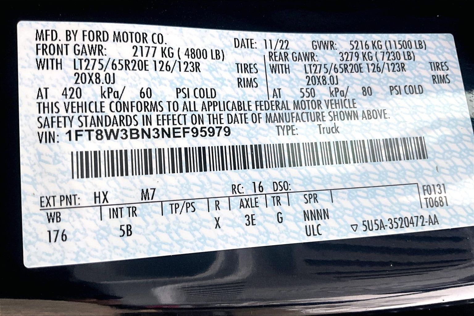 2022 Ford Super Duty F-350 SRW LARIAT ULTIMATE 7.3 GODZILLA