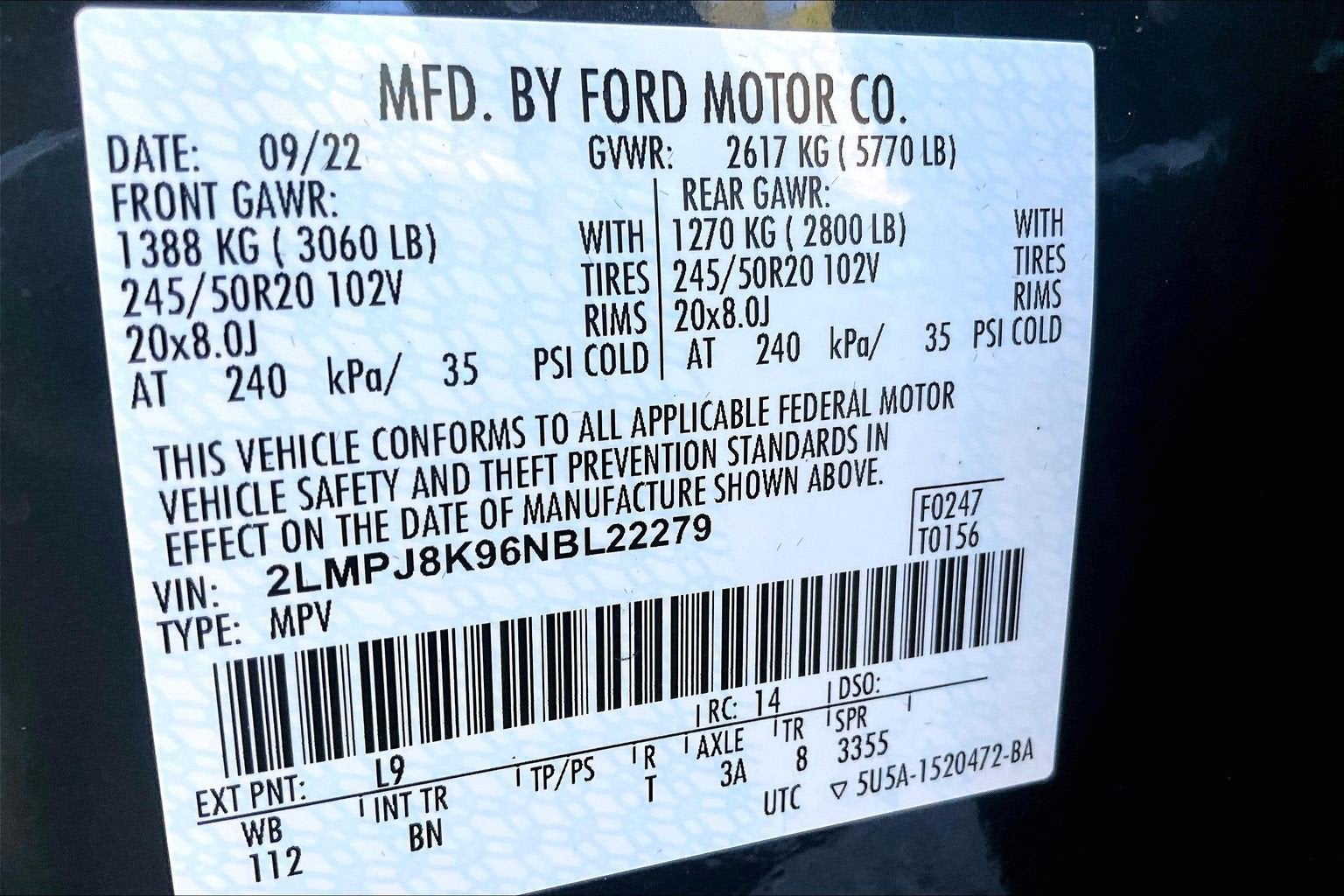 2022 Lincoln Nautilus Reserve