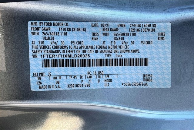 2021 Ford Ranger 4WD