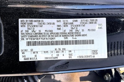 2016 Ford F-150 Lariat