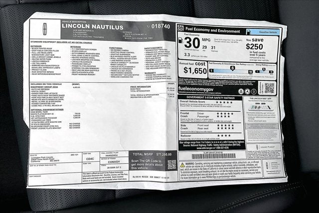 2026 Lincoln Nautilus Reserve