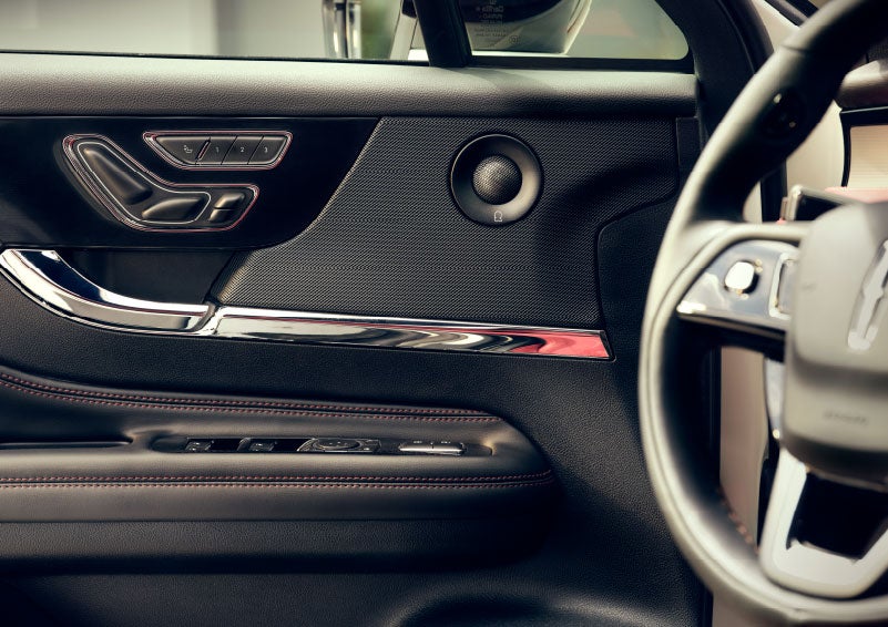 An audio speaker is shown in the driver's side door of a 2024 Lincoln Corsair® SUV. | Lexington Park Ford Lincoln in California MD