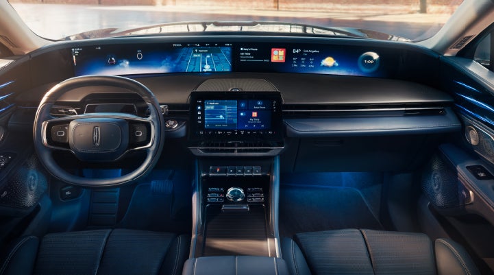A large panoramic display is shown on the dashboard of a 2025 Lincoln Nautilus® SUV | Lexington Park Ford Lincoln in California MD