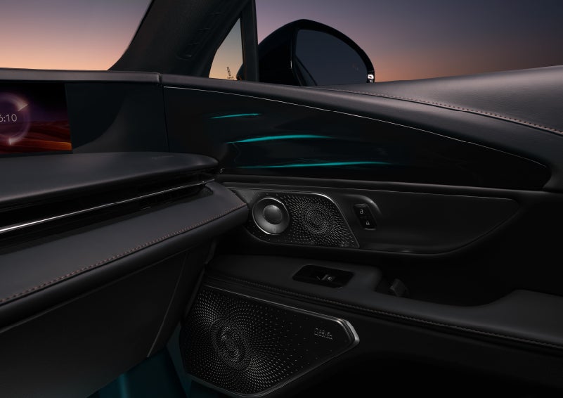 Selectable ambient lighting glows in the passenger door panel. | Lexington Park Ford Lincoln in California MD