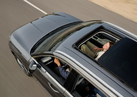 The available panoramic Vista Roof® of a 2027 Lincoln Aviator® SUV is open. | Lexington Park Lincoln in California MD