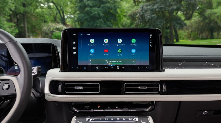 The center touchscreen inside a 2027 Lincoln Aviator® Black Label™ SUV | Lexington Park Lincoln in California MD